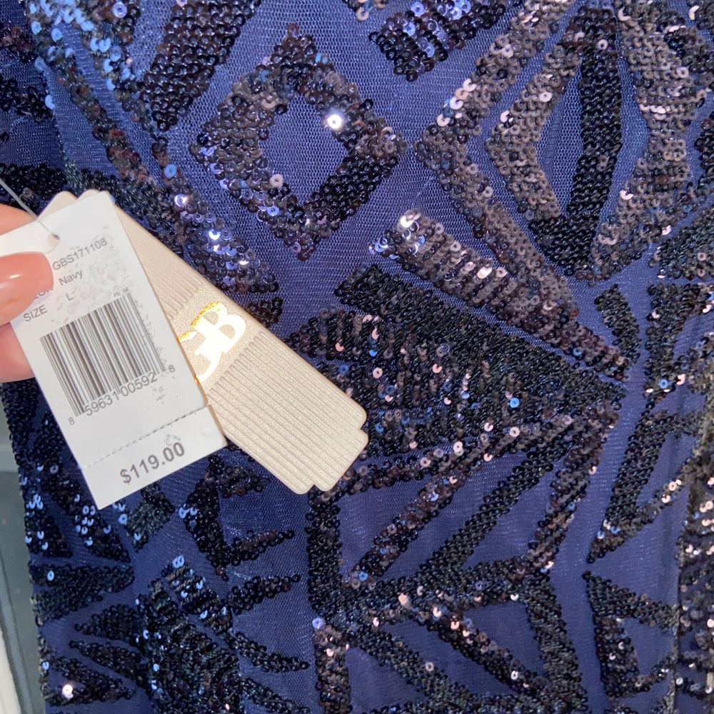 GB Navy Sequence Dress - Picture 2 of 5